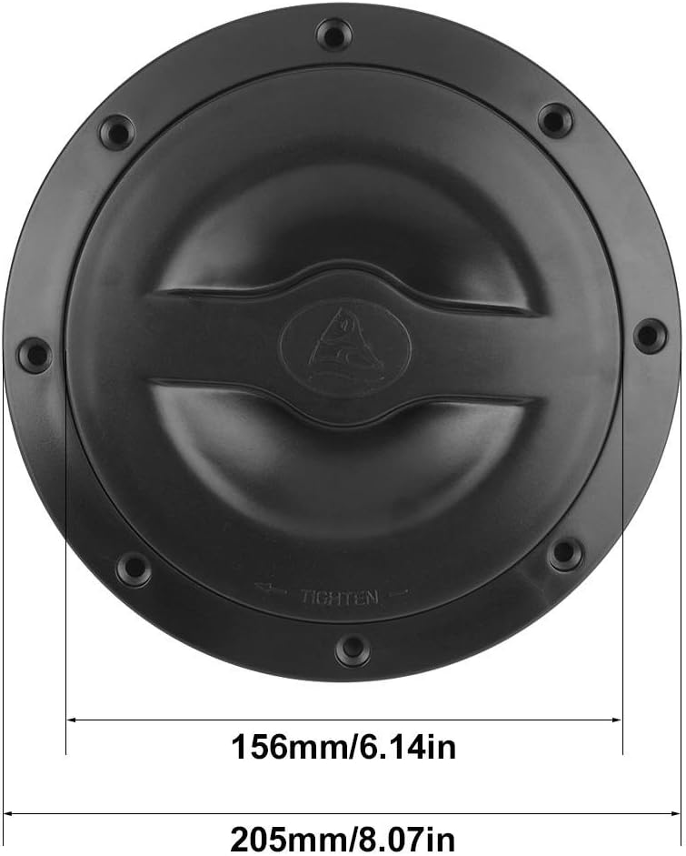 woobles Kayak Hatch Cover, Black Hatch Cover Deck Plate Kit with Storage Bag for Kayak Boat Marine - Image 4